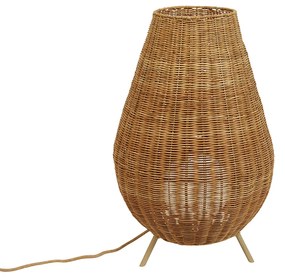 Zewnetrzna Lampa podłogowa z rattanu, ściemniana, IP65, z pilotem - SaonaKolonialny Oswietlenie zewnetrzne