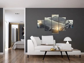 Obraz samochodu Audi - szary (125x70 cm)