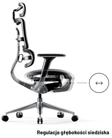 Fotel ergonomiczny Diablo V-Master, czarno-szary