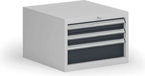Kontener warsztatowy do zawieszenia G8, 3x szuflada, 560 x 600 x 383 mm, grafitowy