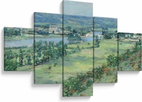 Obraz - Theodore Robinson, The Valley of the Seine, From the Hills of Giverny, reprodukcje (125x70 cm)