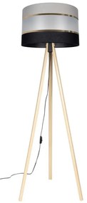 Lampa stojąca CORAL 1xE27/60W/230V beż/czarny/szary/złoty