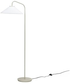 Kremowa lampa stojąca ze szklanym kloszem (wysokość 158 cm) Solid – Hübsch