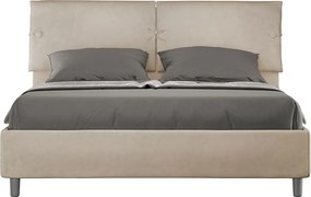 Łóżko bez stelaża tapicerowane 160x200 microfibra Piaskowy Sleeper