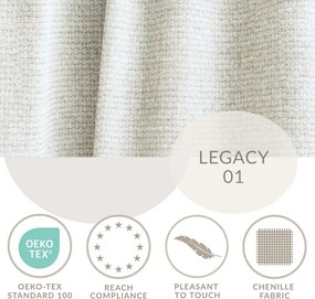 Kremowy rozkładany/ze schowkiem narożnik z tkaniny szenilowej (lewostronny/w kształcie litery L) Tonga – Maison de Rêve