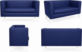 Sofa Monaco : Kolor nogi - Biała, Kolor tkaniny - EKO-SKÓRA - 4D, Typ tkaniny - Eko-skóra , Wysokość nogi - 20 cm