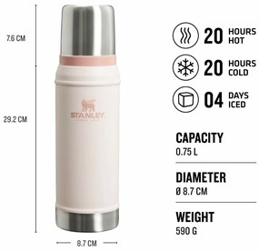 Termos Stanley Legendary Classic 750 ml RoseQuartz, 0,75 l
