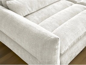 Biała sofa z tkaniny szenilowej 276 cm Neil – Bobochic Paris