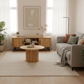 Stolik kawowy ryflowany SCAVA, Ø 70 x 40 cm