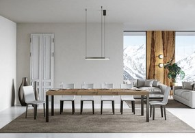 Stół rozkładany 200/304x90 cm Everyday Premium dąb naturalny z nogami w kolorze antracytowym