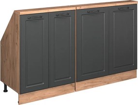 Szafka kuchenna na dach skośny antracytowy domek wiejski 140x46x81.6 r-line