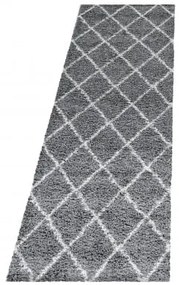 Dywan shaggy Alvor Romby szary 80 cm x 250 cm