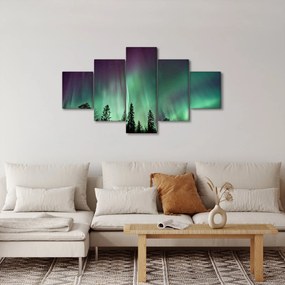Obraz zorzy polarnej (125x70 cm)