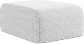 Pufa - z tkaniny bouclé - biały - LANI