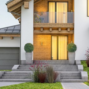 HOMCOM Zestaw 2 Sztucznych Roślin w Kształcie Kulki, UV-odporne, Sztuczne Rośliny do Domu i na Zewnątrz, 42 cm, Zielony+Fiolet