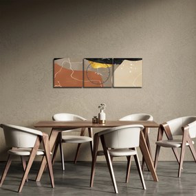 Obraz - Abstrakcja (z zegarem) (90x30 cm)