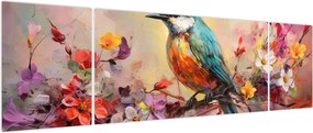 Obraz - Malowanie ptaka (170x50 cm)