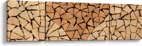 Obraz - Serce z drewna (170x50 cm)