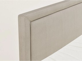 Beżowe łóżko kontynentalne ze schowkiem 200x200 cm Fresco – Maison de Rêve