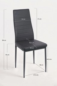 Zestaw 4 Krzese Lauter Ekoskóra