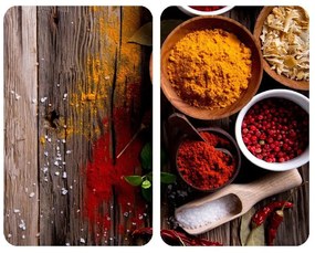 Zestaw 2 szklanych płyt ochronnych na kuchenkę Wenko Spice, 52x30 cm