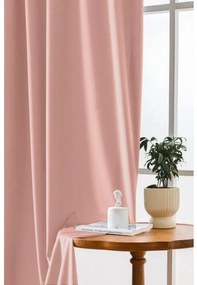 Zasłona zaciemniająca VELVET 140x250 cm, różowa Zawieszanie: Metalowe pierścienie