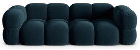 Ciemnoniebieska aksamitna sofa 250 cm Loretto – Cosmopolitan Design