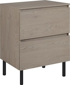 Szafka łazienkowa 60 cm z blatem górnym + nóżki meblowe, Kolor: Dąb Ciemny, 60 x 80,7 x 46 cm