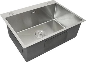 KuKoo Pojedynczy zlew ze stali nierdzewnej