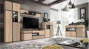 Półka CROSS hickory jackson/czarna