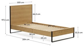 Łóżko ze stelażem 90x190 cm Taiana – Kave Home