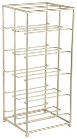 Metalowy regał na wino w kolorze złota liczba butelek 10 25x57x22,5 cm Dual Floor – PT LIVING