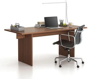 Biurko single SOLID, 180x80 cm, orzech