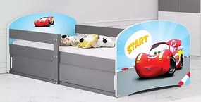 Parterowe łóżko dla chłopca autko ze schowkiem 80x160 L9-D33