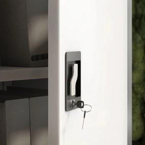 Metalowa szafa aktowa Kevin 90x40x140 cm biały/antracyt