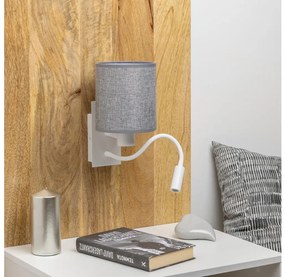 Brilagi - LED Kinkiet NUBILA 1xE27/25W/230V + LED/3W biały/szary