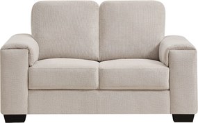 Kanapa 2-osobowa z teksturowanej tkaniny w kolorze beżowym EMBAPO