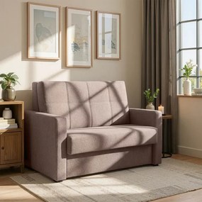 Fotel do Spania MILAN 2 Amerykanka Rozkładany Dwuosobowy Beżowy Nowoczesny