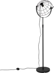 Industrialna lampa podłogowa czarna 35 cm regulowana - Hanze