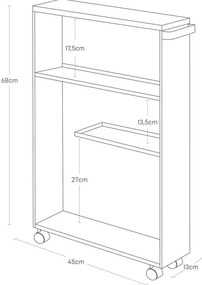 Czarny metalowy regał łazienkowy 47,5x68 cm Tower – YAMAZAKI