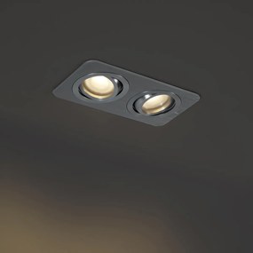 Okrągły reflektor wpuszczany Gunmetal GU10 50mm Obrotowy i odchylany IP44 2-źródła światła - Alberto