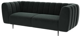 Ciemnoszara aksamitna sofa Ghado Shel, 210 cm