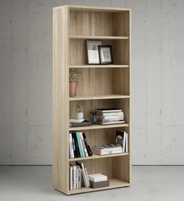 Wysoki regał biurowy Prima 5 dąb sonoma