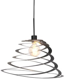 Designerska lampa wisząca ze spiralnym kloszem 50 cm - ScrollDesignerski Oswietlenie wewnetrzne