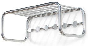 Metalowy wieszak ścienny w kolorze srebra z półką Retro – Spinder Design