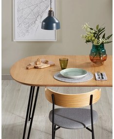 Rozkładany stół w dekorze dębu 100x170 cm Novac – Kave Home