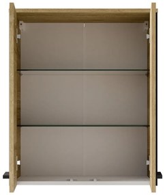 Wisząca szafka łazienkowa w dekorze dębu w naturalnym kolorze 72x60 cm Quickset 395 – Pelipal