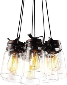 Nowoczesna lampa wisząca z 6 szklanymi kloszami - 15X A782 L3-A40