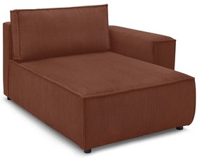 Ceglany sztruksowy moduł sofy (prawostronny) Nihad modular – Bobochic Paris