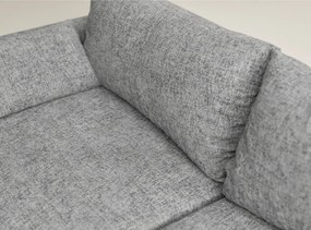 Szary rozkładany/ze schowkiem narożnik z tkaniny szenilowej (prawostronny/z szezlongiem) Leon – Maison de Rêve